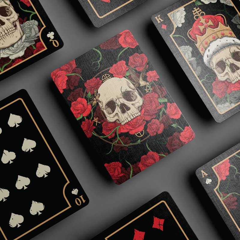 Skulls and Roses Playing Cards