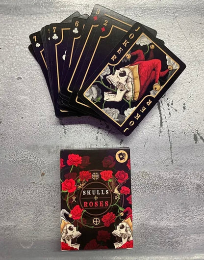 Skulls and Roses Playing Cards