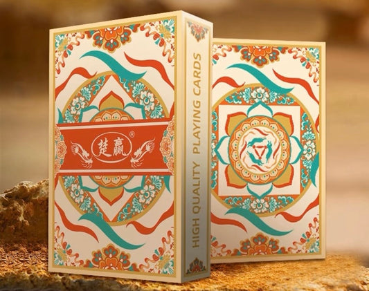 Three Rabbits with Ears Playing Cards by DUNHUANG Impression