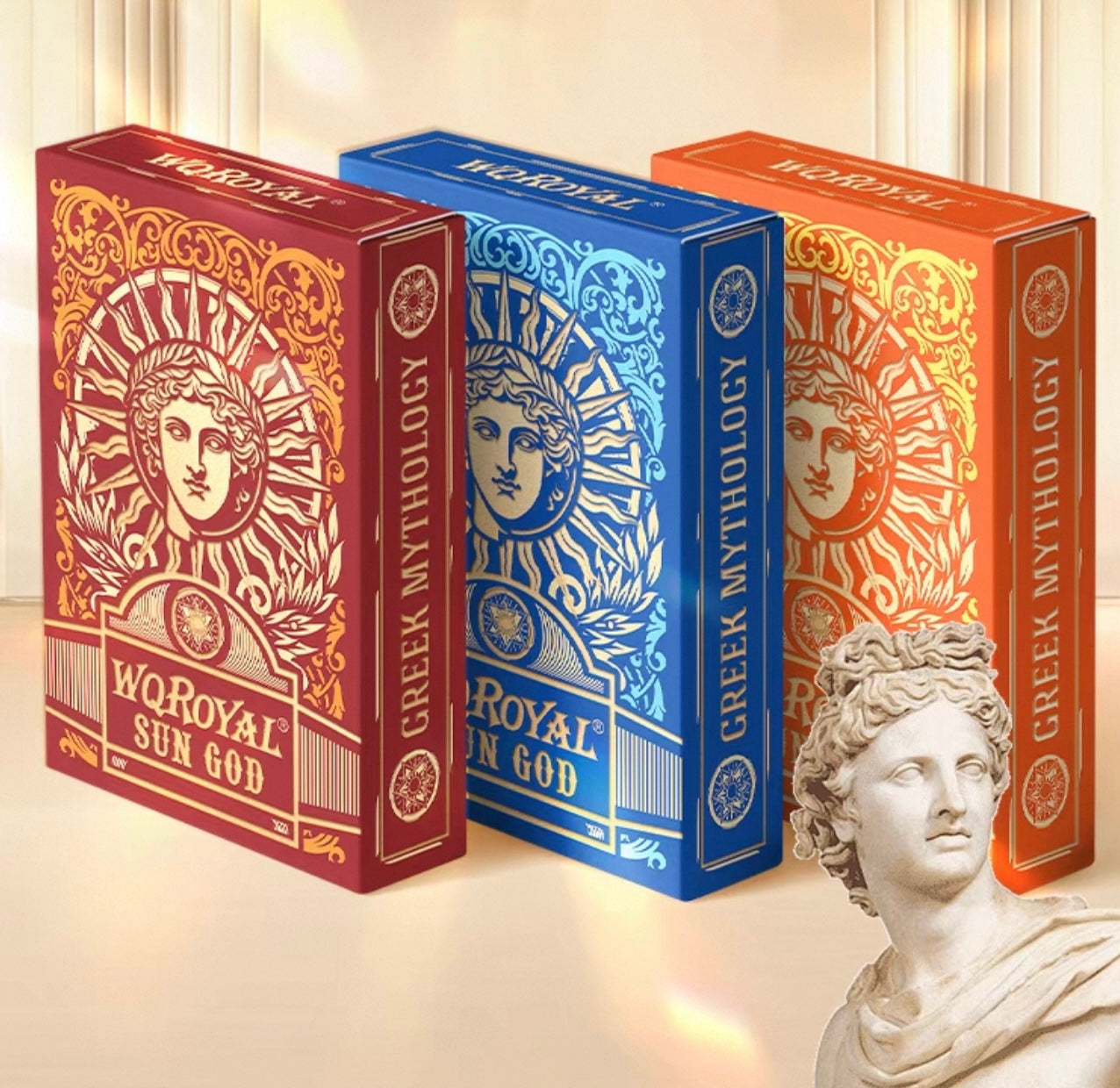 Sun God Greek Mythology Themed Orange Edition Playing Cards