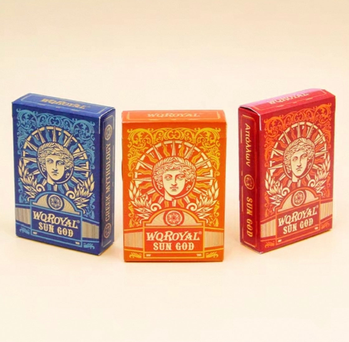 Sun God Greek Mythology Themed Red Edition Playing Cards