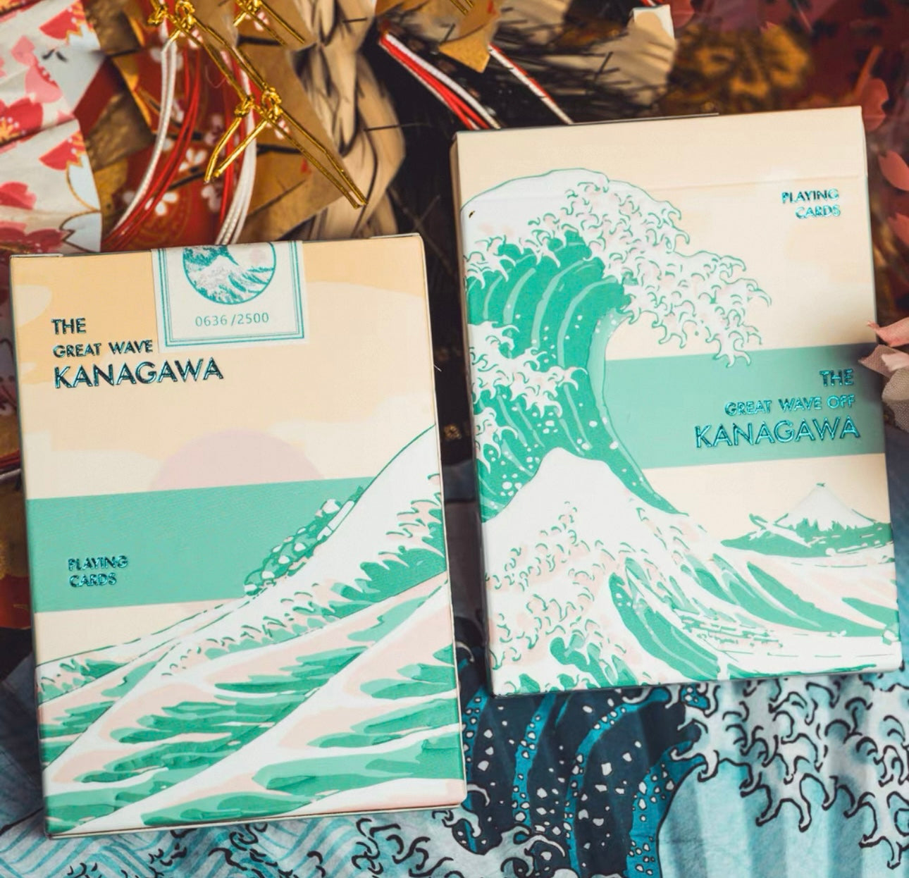 The Great Wave off Kanagawa V3 (Fresh Spring / Peppermint Green) Playing Cards