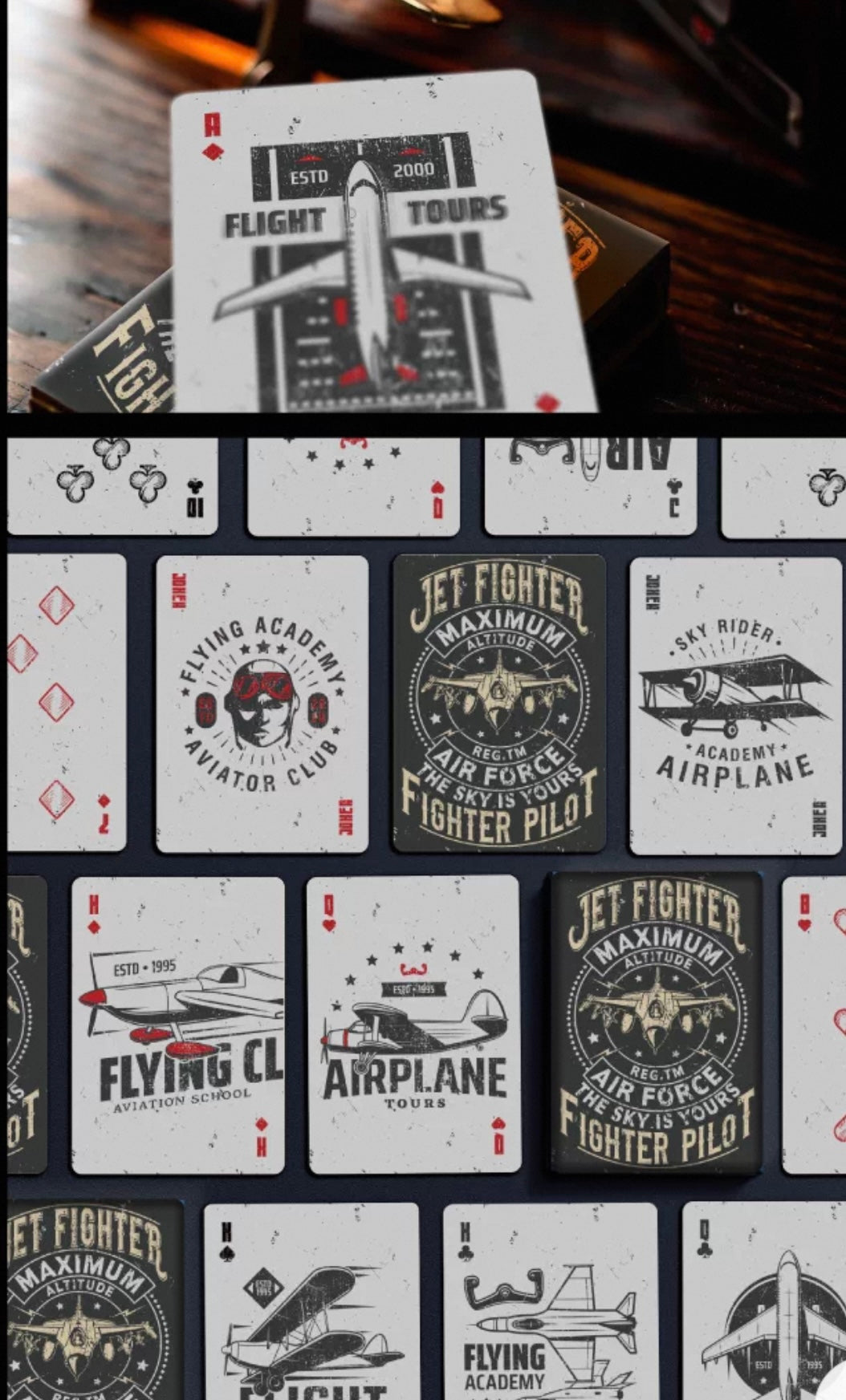 Jet Fighter Playing Cards