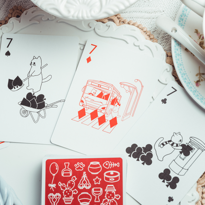 Kitten Diary - Red Limited Edition Playing Cards by ACPC