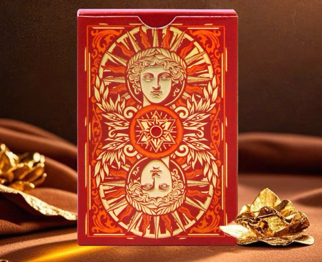 Sun God Greek Mythology Themed Red Edition Playing Cards