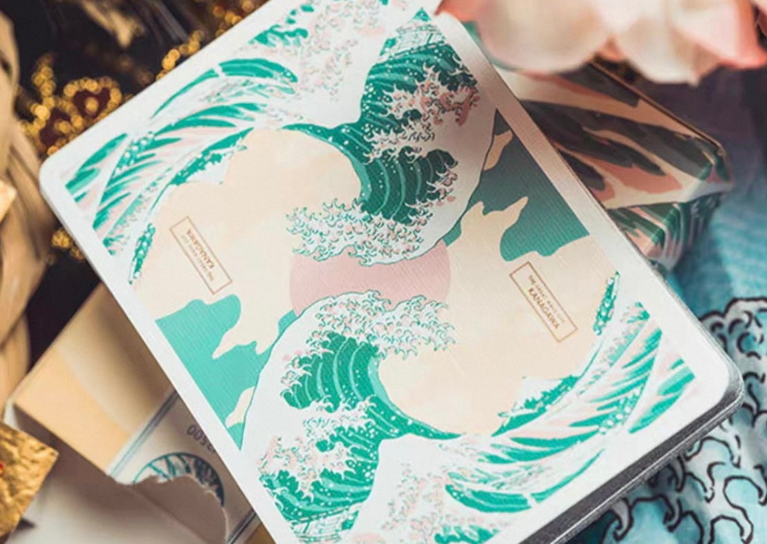 The Great Wave off Kanagawa V3 (Fresh Spring / Peppermint Green) Playing Cards