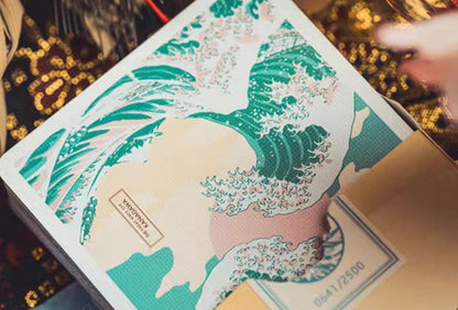 The Great Wave off Kanagawa V3 (Fresh Spring / Peppermint Green) Playing Cards