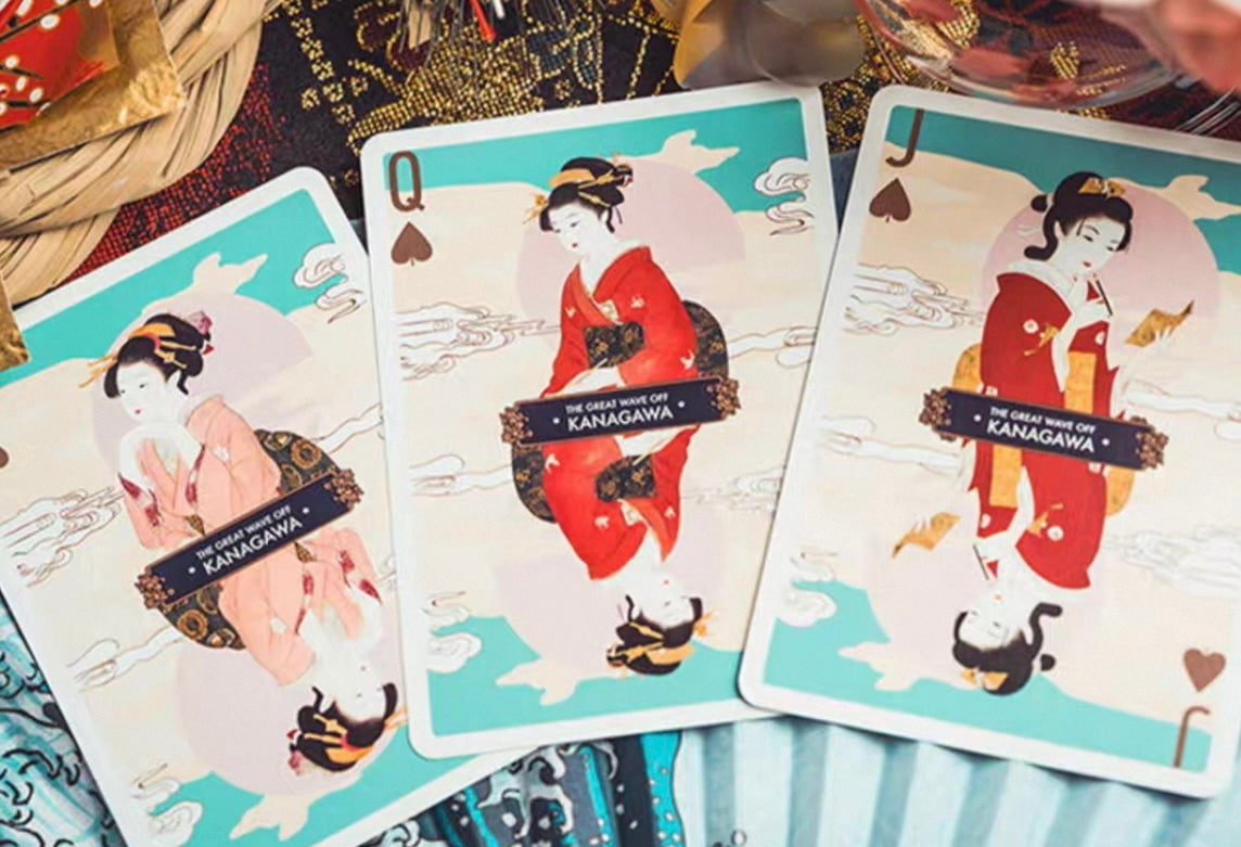The Great Wave off Kanagawa V3 (Fresh Spring / Peppermint Green) Playing Cards