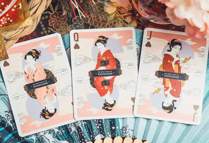 The Great Wave off Kanagawa V3 (Autumn Maple / Peachy Pink) Playing Cards ( CARDSTHEGREAT_AUT )  Playing Cards