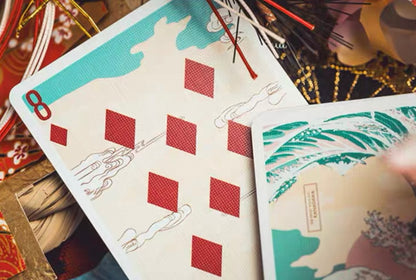 The Great Wave off Kanagawa V3 (Fresh Spring / Peppermint Green) Playing Cards