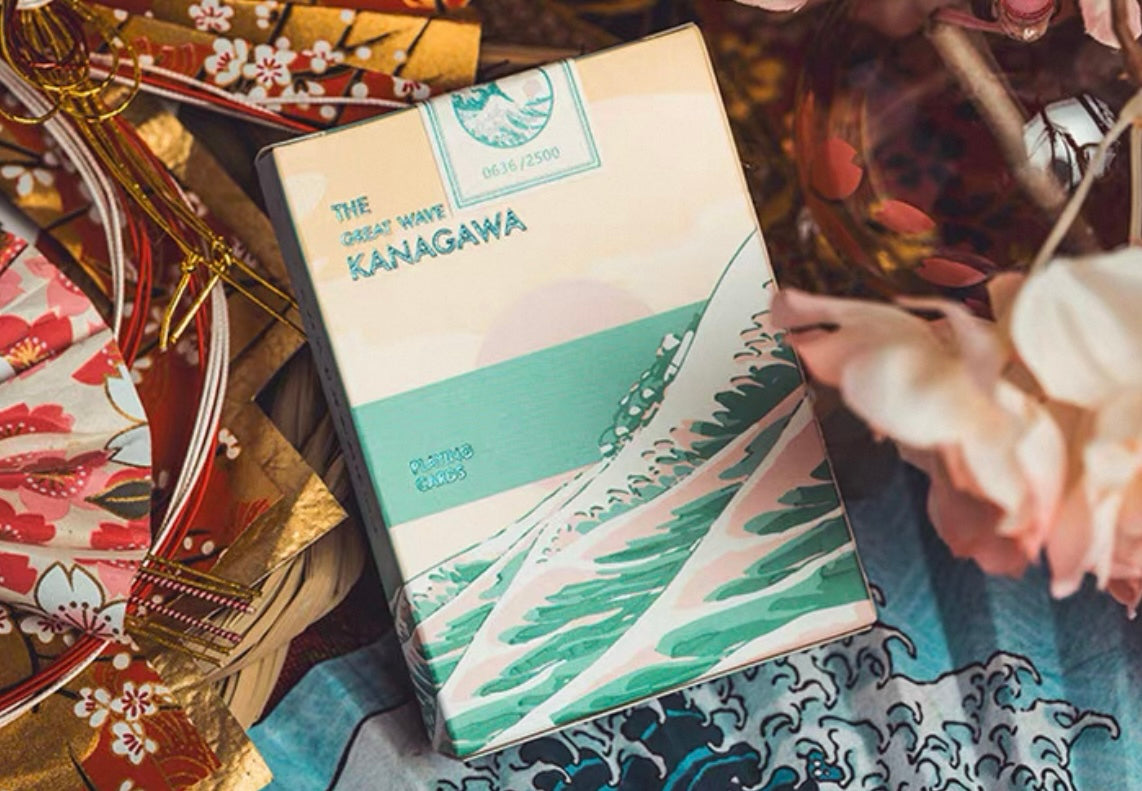 The Great Wave off Kanagawa V3 (Fresh Spring / Peppermint Green) Playing Cards