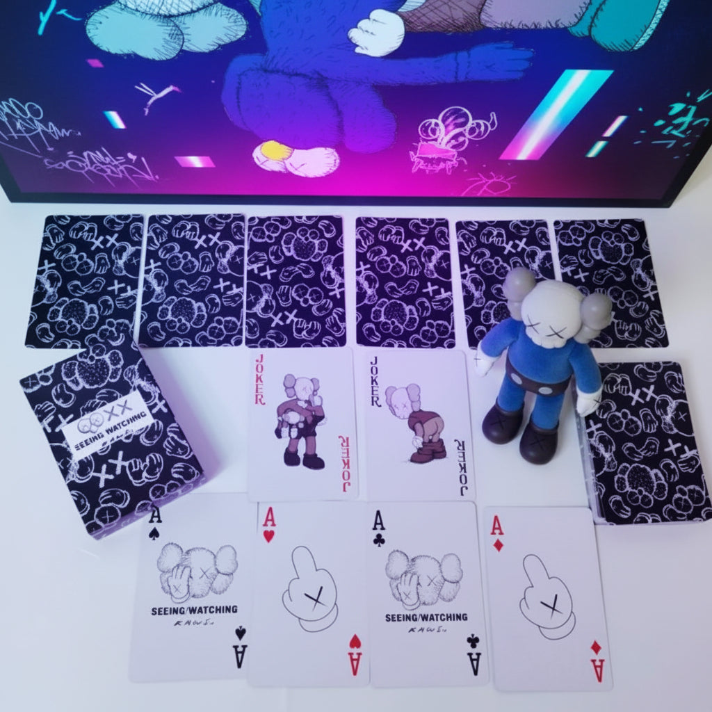 Kaws Seeing / Watching (Black Edition) Playing Cards