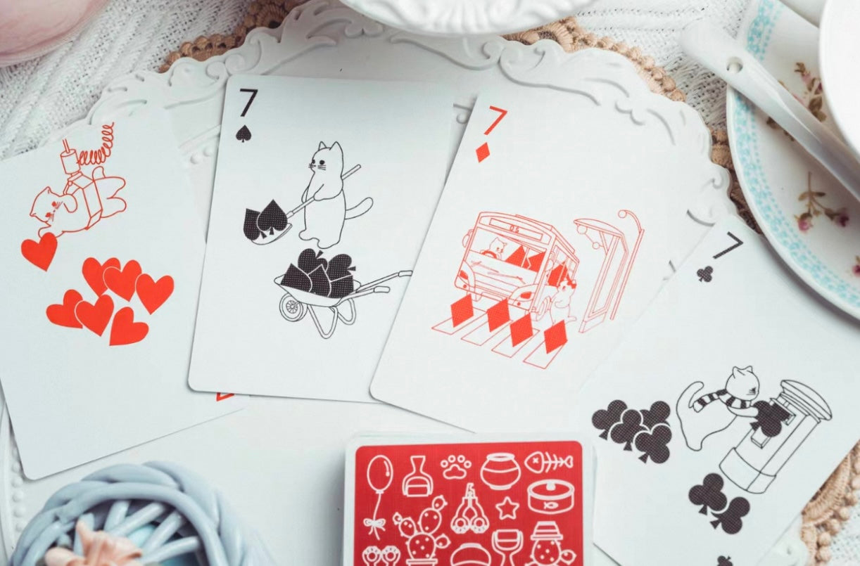 Kitten Diary - Red Limited Edition Playing Cards by ACPC