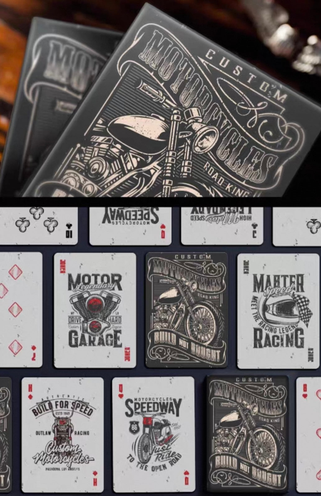 Custom Motorcycles Playing Cards