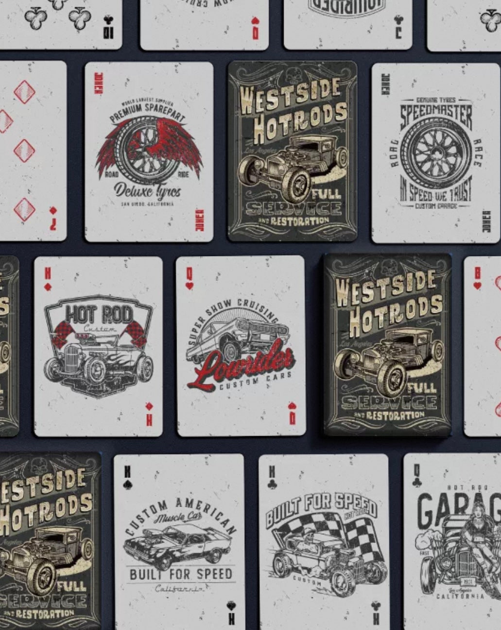 Westside Hotrods Playing Cards