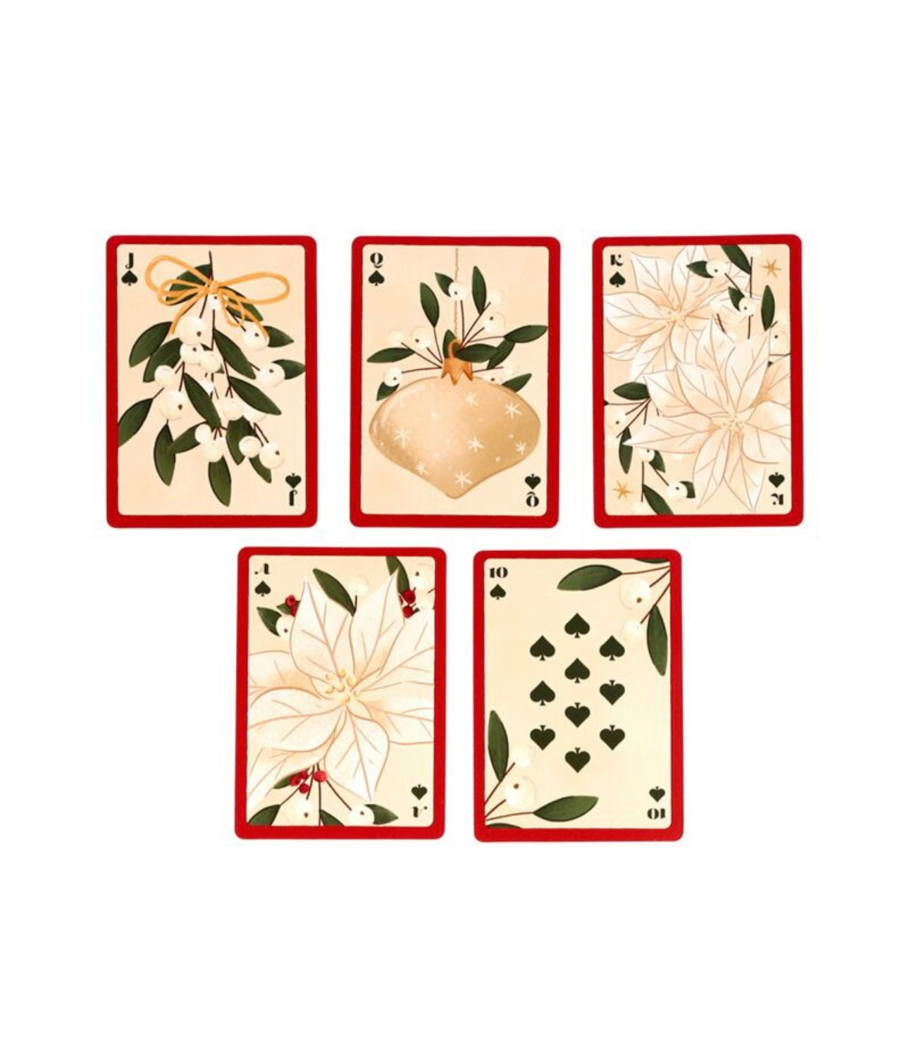 Christmas Botanicals Standard Playing Cards