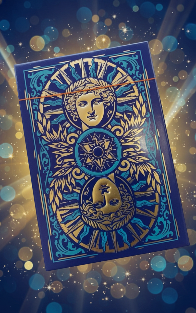 Sun God Greek Mythology Themed Blue Edition Playing Cards