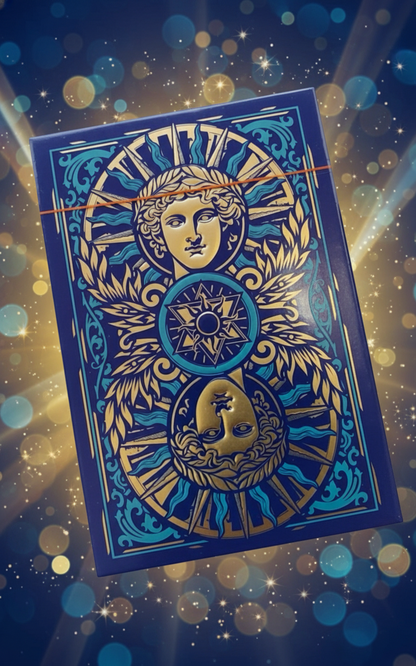 Sun God Greek Mythology Themed Blue Edition Playing Cards