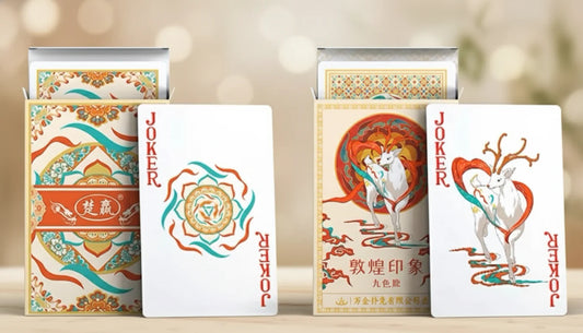 Three Rabbits with Ears Playing Cards by DUNHUANG Impression